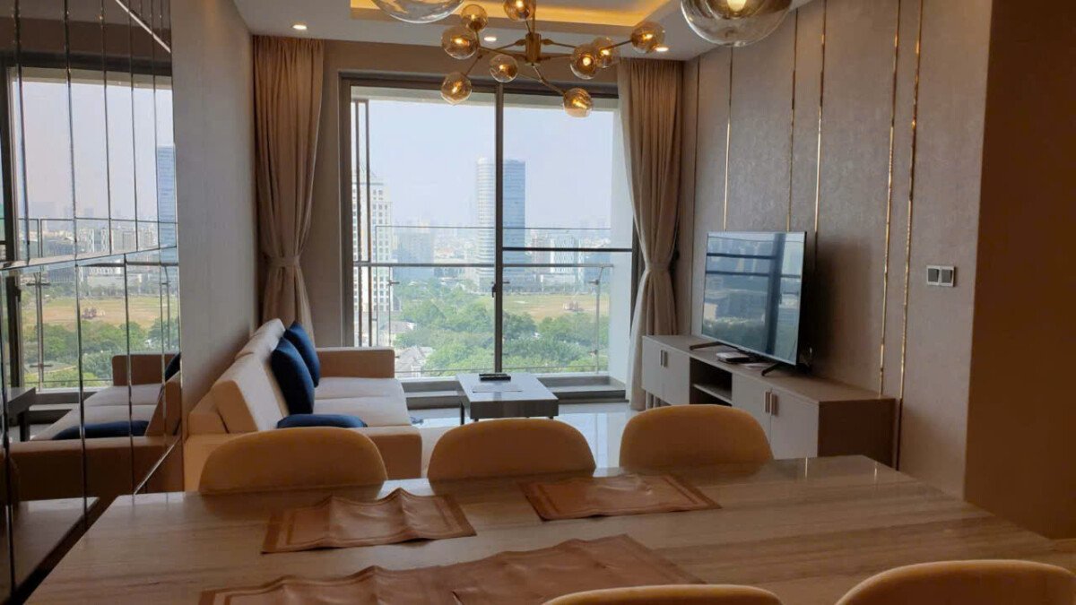 phong khach can ho - Giá mua bán căn hộ 3pn tòa A chung cư Midtown Phú Mỹ Hưng phường Tân Mỹ T8/2026