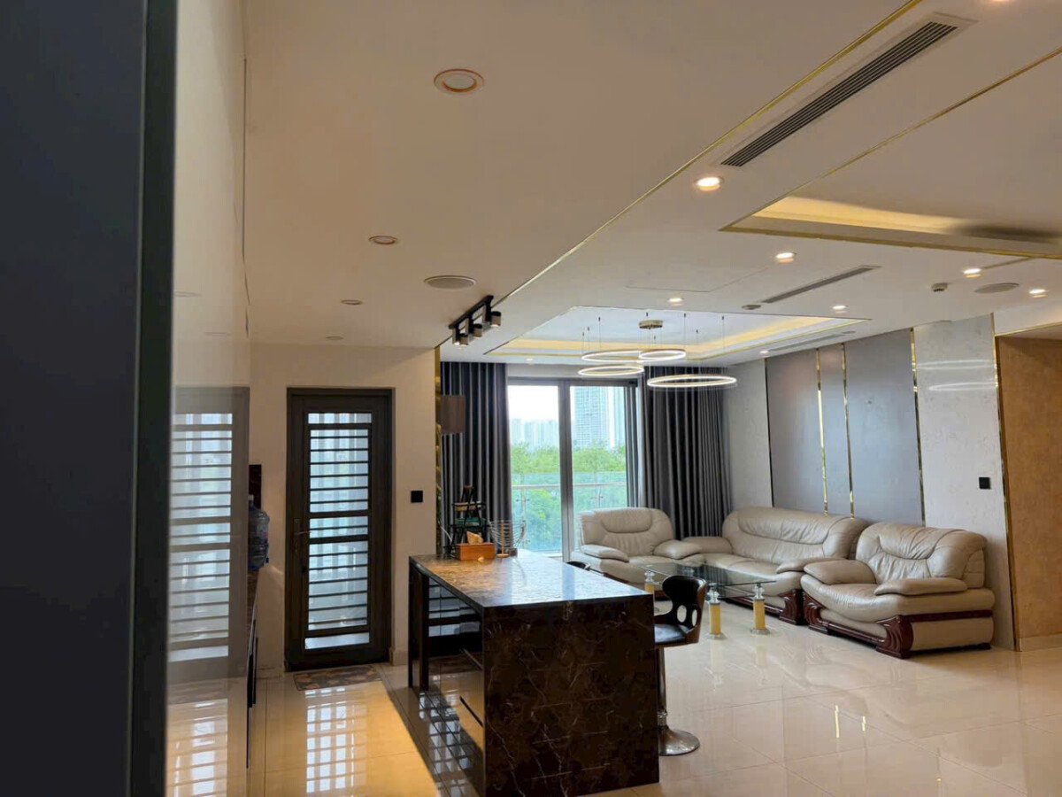 khong gian bep va phong khach - Giá mua bán căn hộ 3pn số 05 tòa B chung cư Riverpark Premier phường Tân Hưng T10/2026