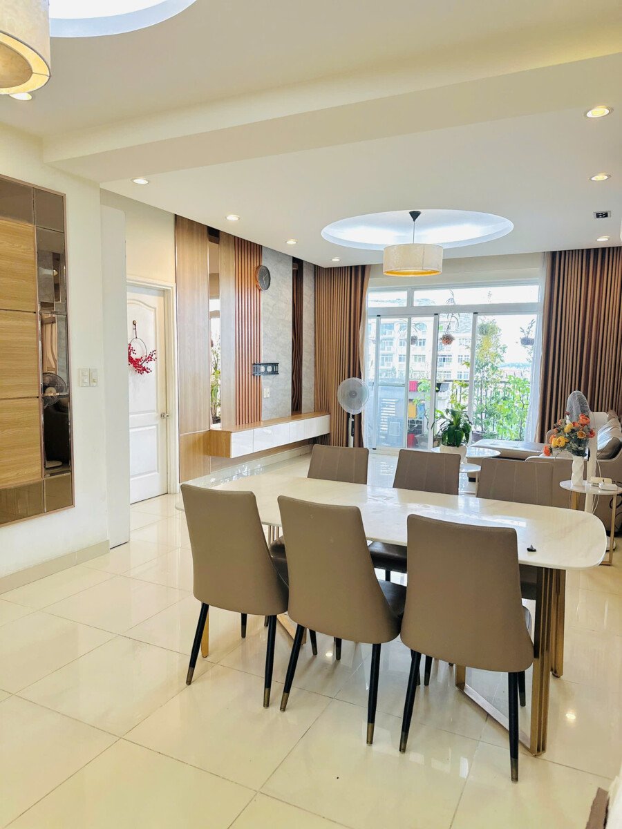 phong an 6 ghe rong rai - Giá cho thuê căn hộ 3pn chung cư Cảnh Viên 3 phường Tân Mỹ T9/2026