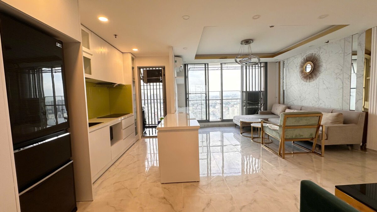 phong khach can ho can cho thue - Cho thuê căn hộ 89m2, chung cư Green Valley, giá 22tr/tháng, đầy đủ nội thất.