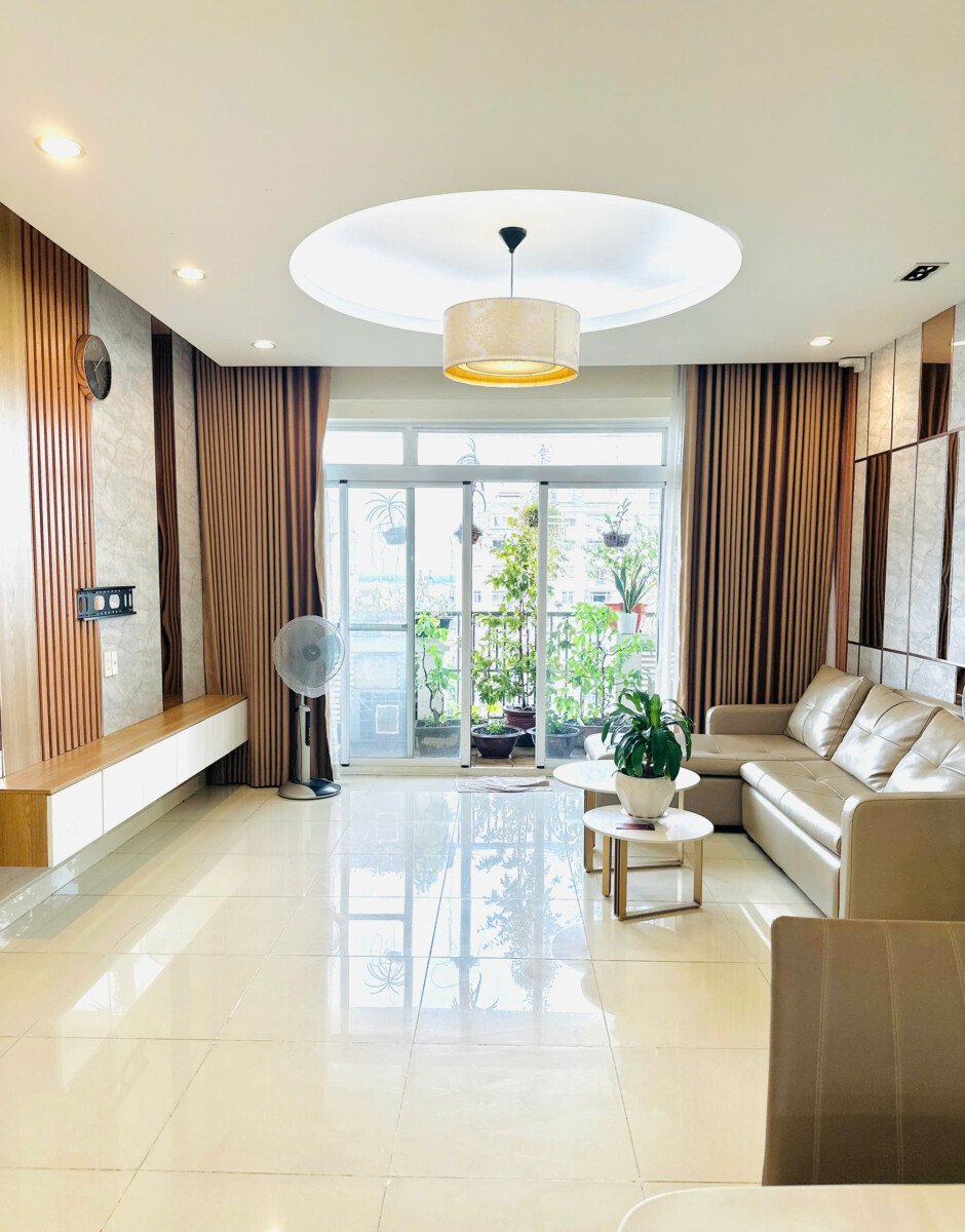 phong khach can ho cho thue 19 - Giá cho thuê căn hộ 3pn chung cư Cảnh Viên 3 phường Tân Mỹ T9/2026