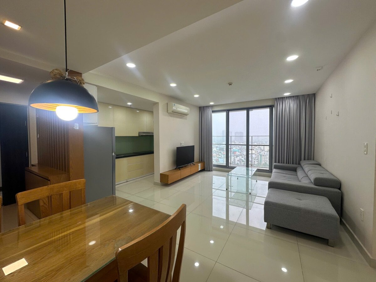 phong khach can ho cho thue 8 - Cho thuê căn hộ 02pn, chung cư Green Valley, giá 21tr/tháng, xem nhà dễ.