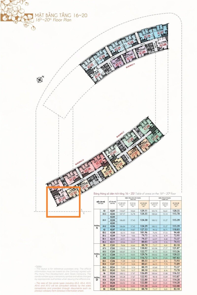 vi tri can ho ban - Giá mua bán căn hộ 3pn số 03 tòa D chung cư The Peak phường Tân Mỹ T9/2026