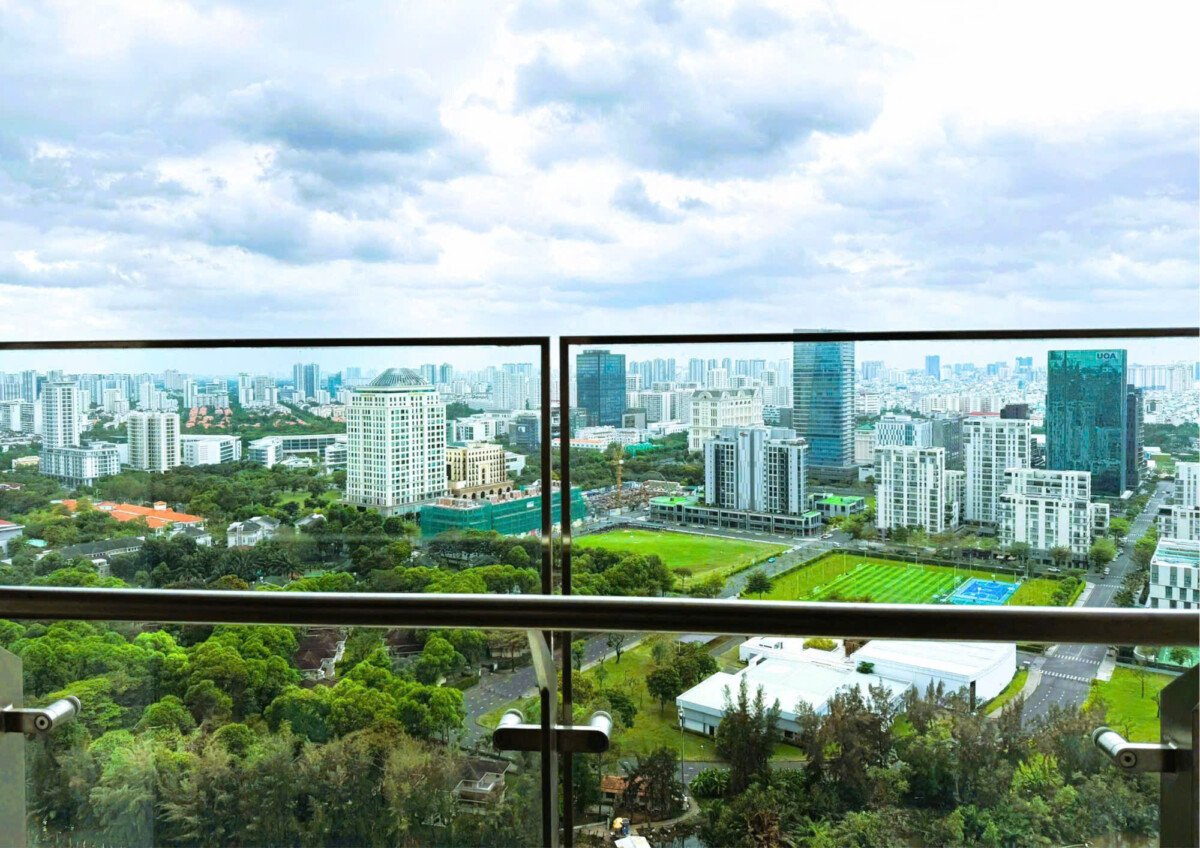 view balcony can ho - Giá cho thuê cặp căn hộ thông nhau tòa A chung cư The Peak phường Tân Mỹ T9/2026