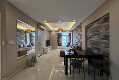 Cho thuê căn góc Sky Garden 3. DT 74m2 Thiết kế 2 Phòng ngủ-2wc- Nội thất như hình- Giá 20 Triệu/Tháng