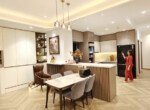khong gian bep va phong an 150x110 - Bán lỗ căn hộ 3pn tầng 10 chung cư Docklands - Cityland phường Tân Mỹ giá rẻ