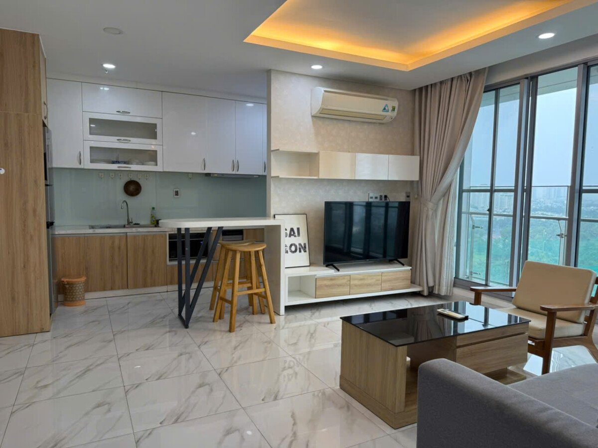 khong gian phong khach va bep - Giá mua bán căn hộ 2pn số 05 tòa C chung cư Green Valley phường Tân Mỹ T10/2026