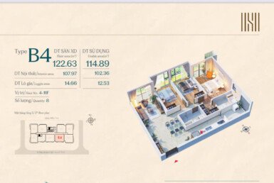 Bán gấp thu hồi giá gốc căn hộ Sulptura 3pn lầu trung, giá 20,8 tỷ