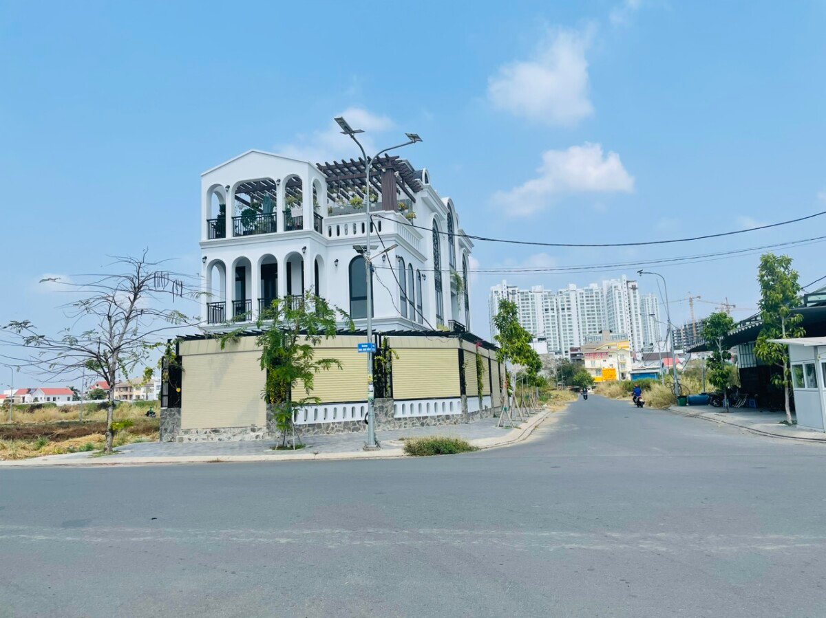 mau xay nha biet thu kdc thai son - Bán nền đất Biệt thự mặt đường Đông - Tây kdc Thái Sơn 1 Nhà Bè giá 75tr/m2