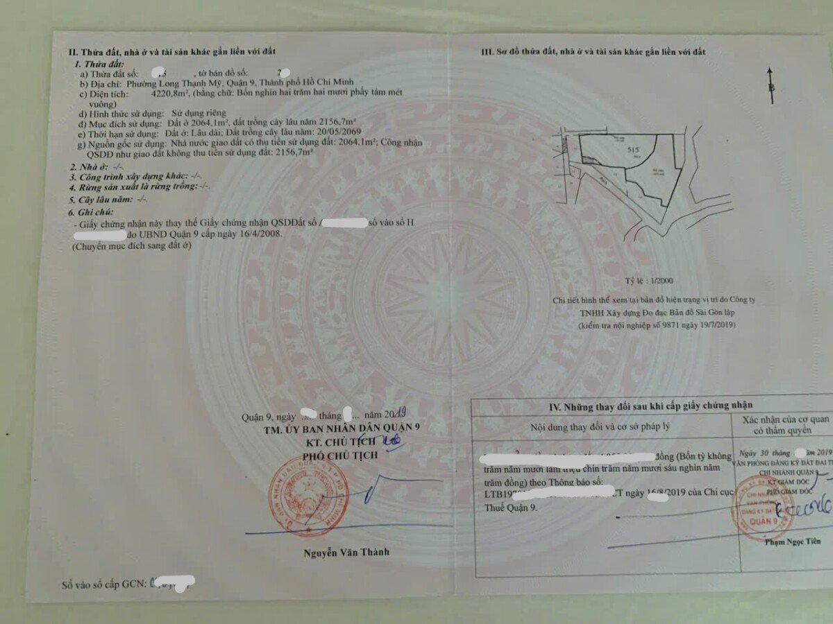 phap ly dat nen ban - Giá mua bán đất nền diện tích lớn 4220m2 đường Phước Thiện phường long Bình