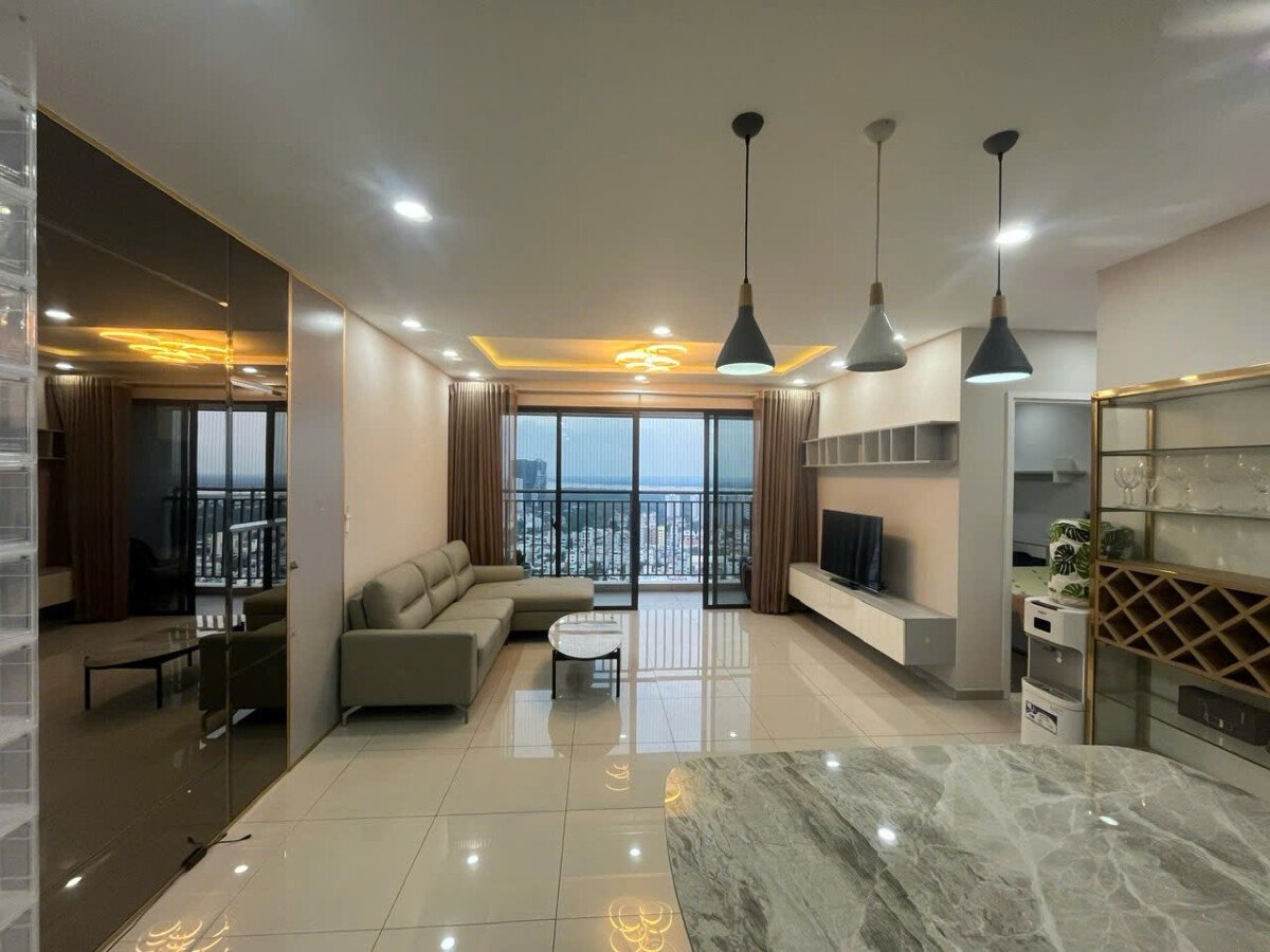 phong khach can ho cho thue 12 - Giá cho thuê căn hộ 2pn tầng 27 tòa T6 chung cư The View phường Tân Mỹ T10/2026