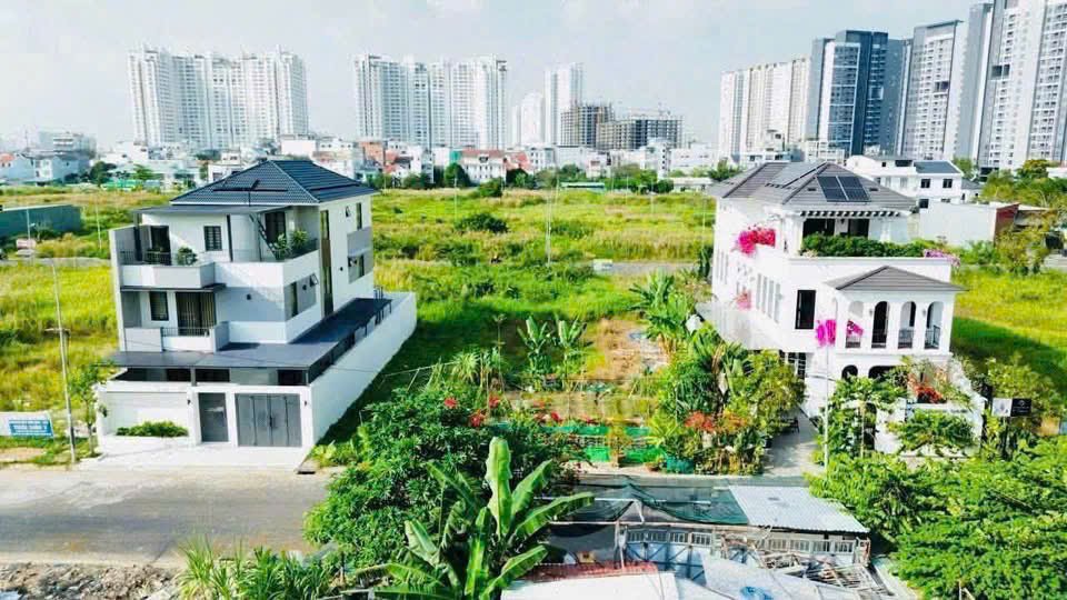 toan canh kdc thai son nha be - Bán nền đất Biệt thự mặt đường Đông - Tây kdc Thái Sơn 1 Nhà Bè giá 75tr/m2