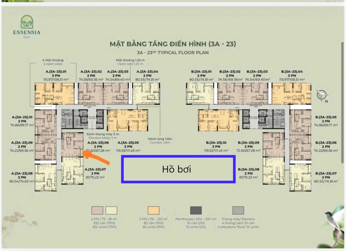 vi tri can ho ban 3 - Giá mua bán căn hộ 2pn số 08 tòa A chung cư Essensia Sky Nhà Bè T10/2026