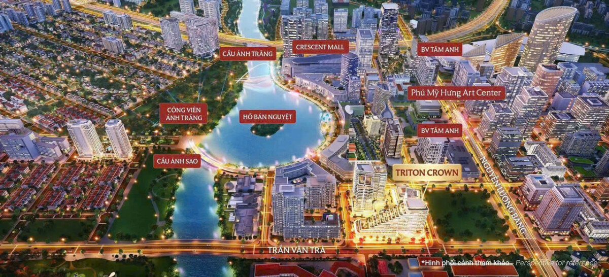 vi tri triton crown - Bán cặp căn hộ thông nhau 5pn chung cư Triton Crown giá 51,4 tỷ